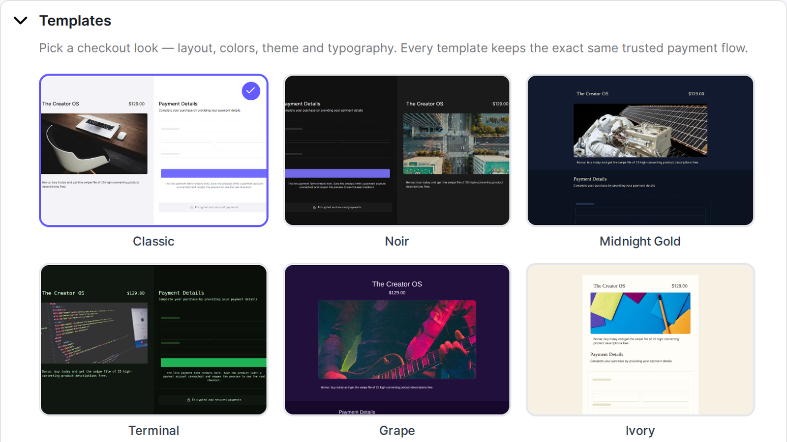 Pocketsflow checkout page templates for digital product sales